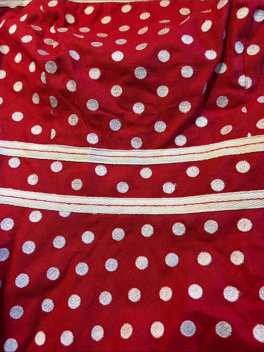 Muse Red and White Polka Dot Spaghetti Strap Dress - Picture 10 of 10